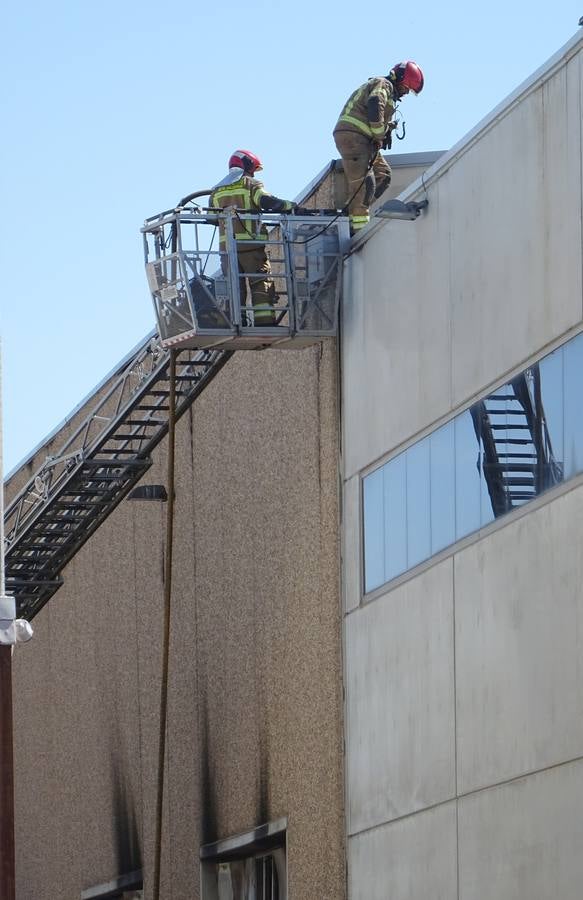 Fotos: Incendio en una empresa de palés del Polígono de San Cristóbal de Valladolid