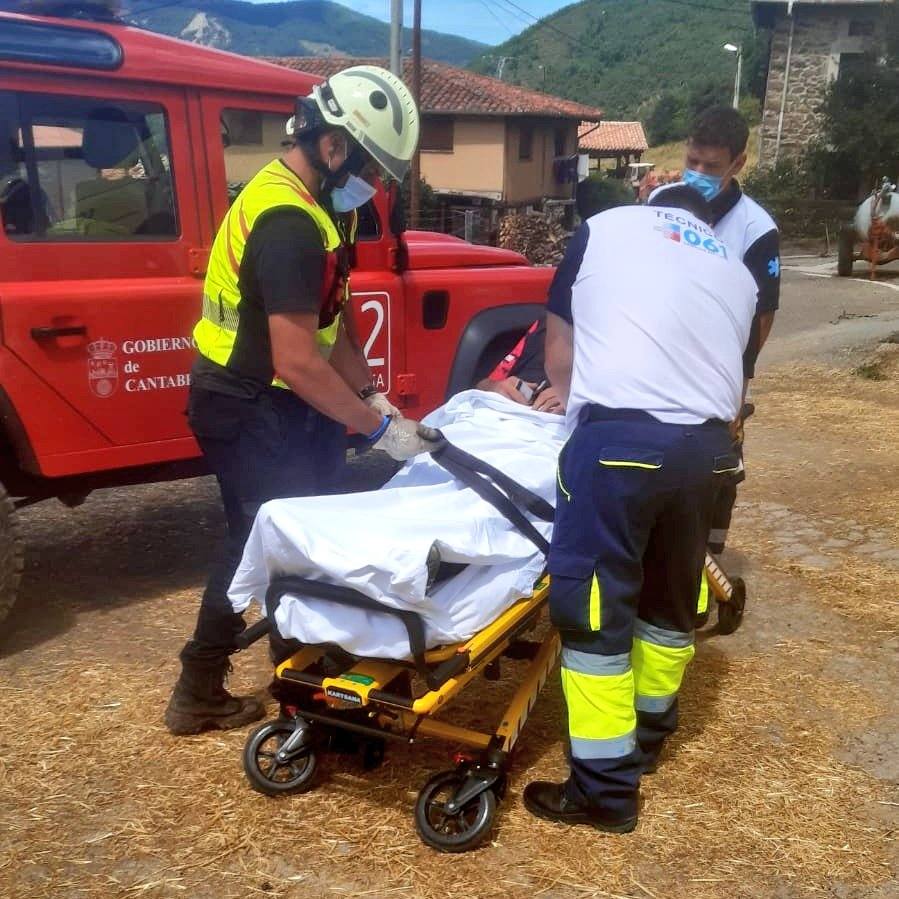 Evacuación del ciclista. 