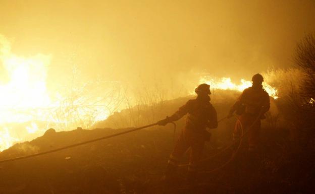 Incendio en El Tiemblo.