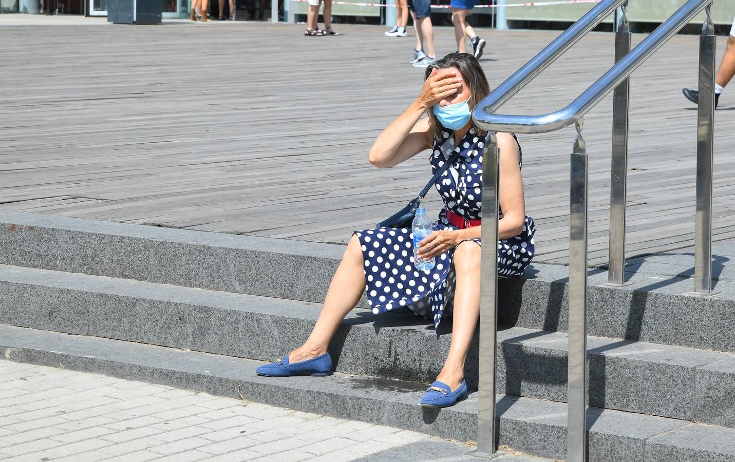 Fotos: Colas de vacunación contra la covid en Valladolid bajo un intenso calor