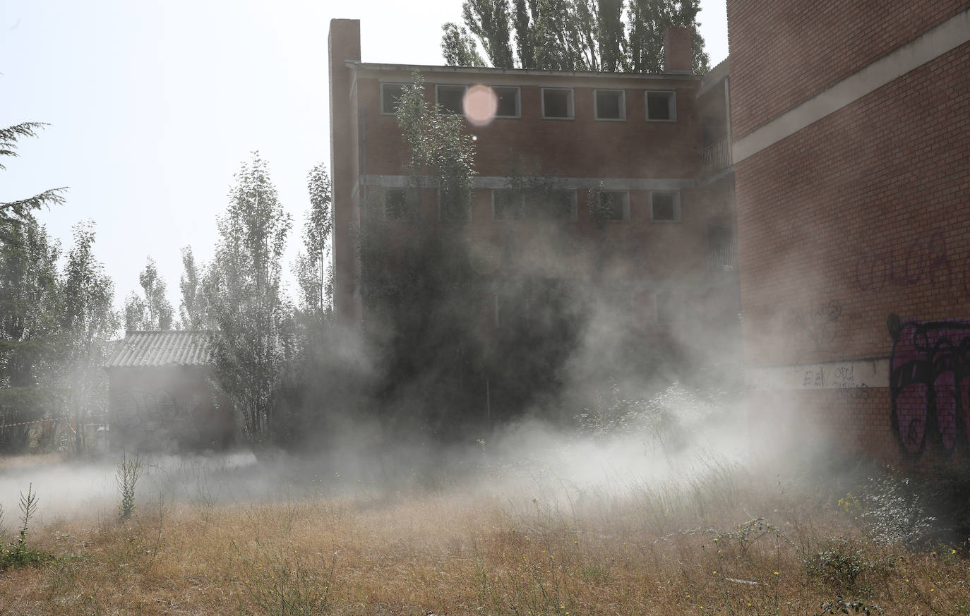 Desde las 9 de la mañana trabajaron en el antiguo colegio Francisco Javier en unas maniobras