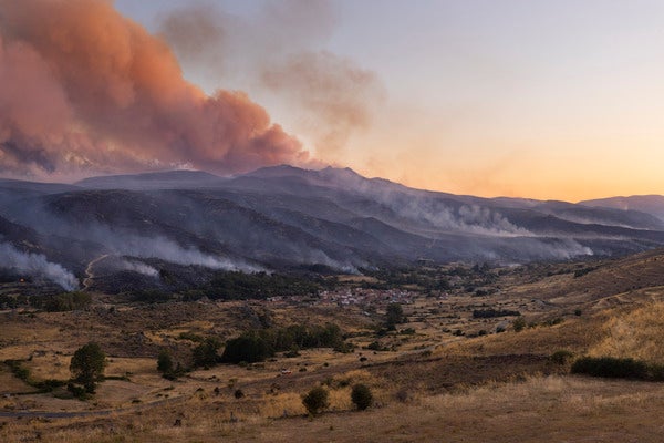 El fuego en Cabañas de Riofrío. 