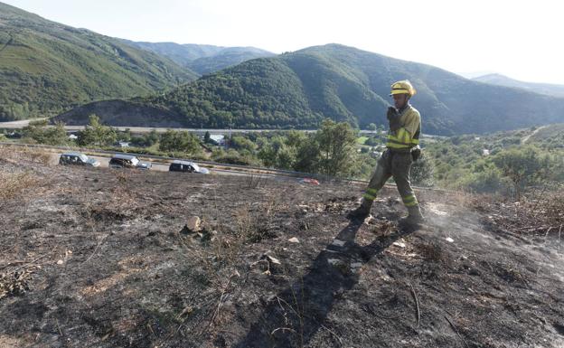 La zona del incendio.