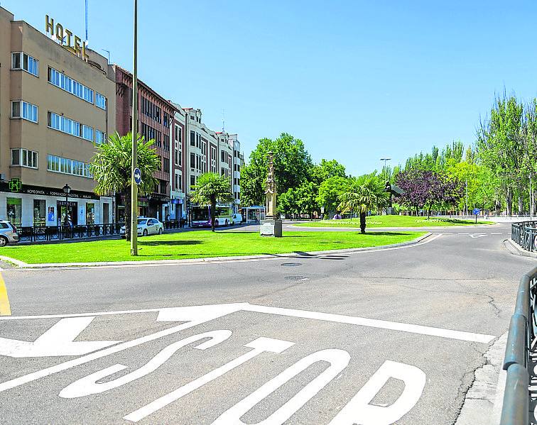 Zona de la plaza de León que conectará con los Jardinillos.