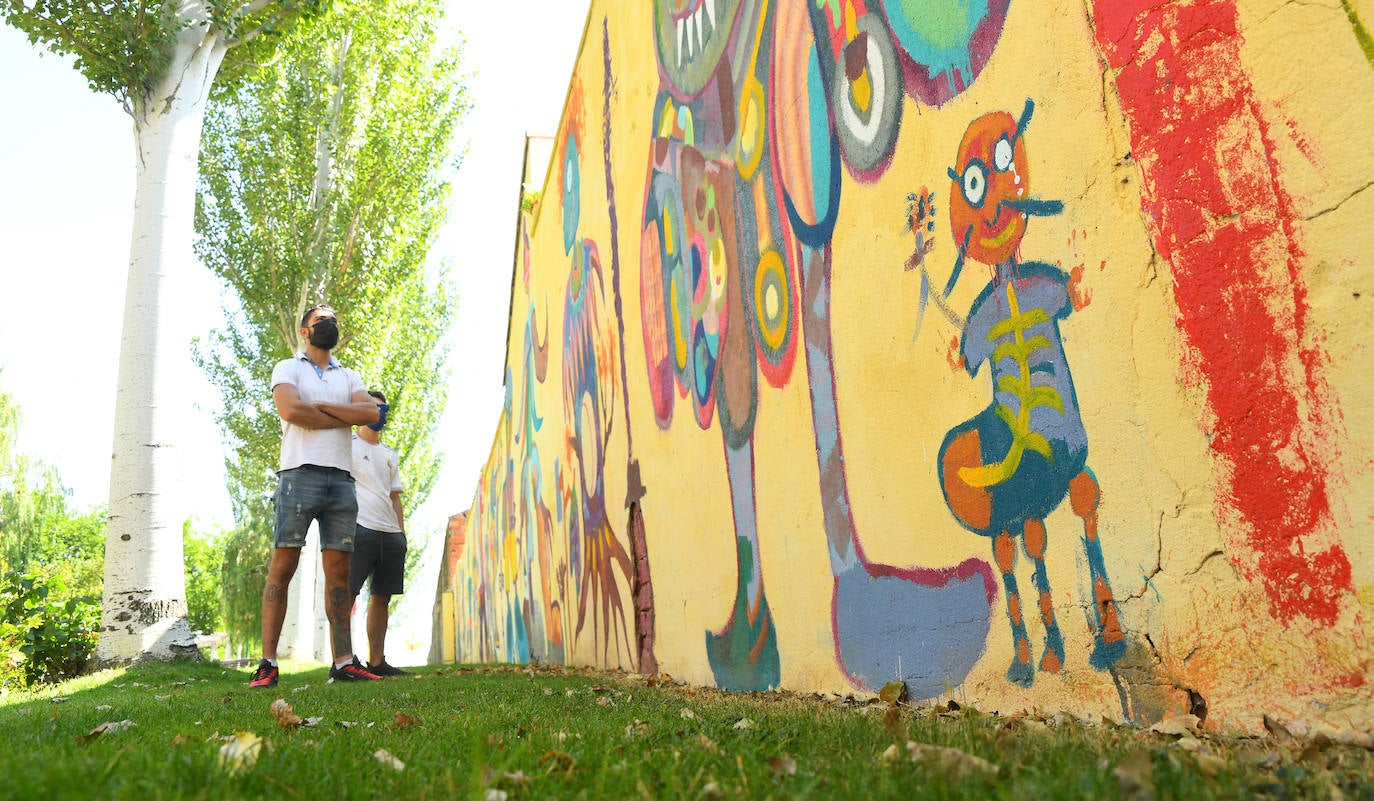 Los murales que lucen en algunas fachadas de Valladolid.