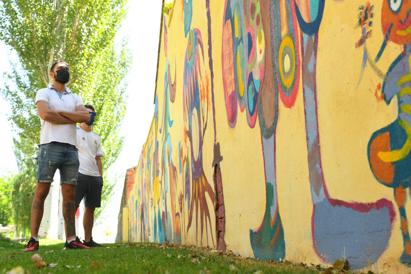 Los murales que lucen en algunas fachadas de Valladolid.