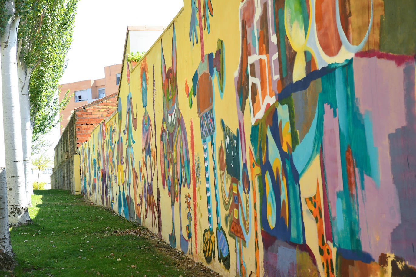 Los murales que lucen en algunas fachadas de Valladolid.