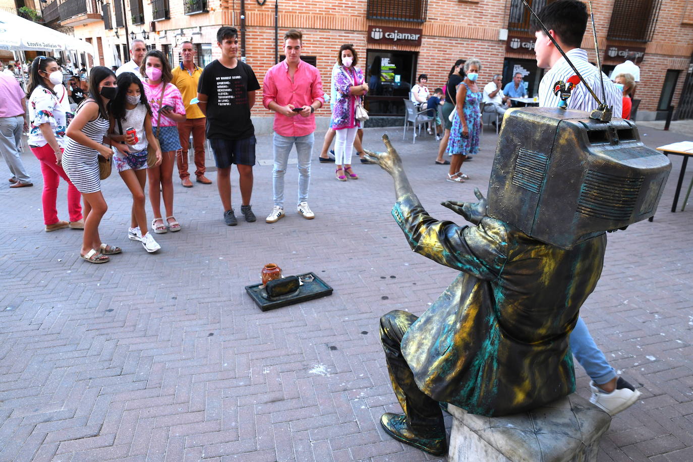 Estatuas humanas en Alaejos.