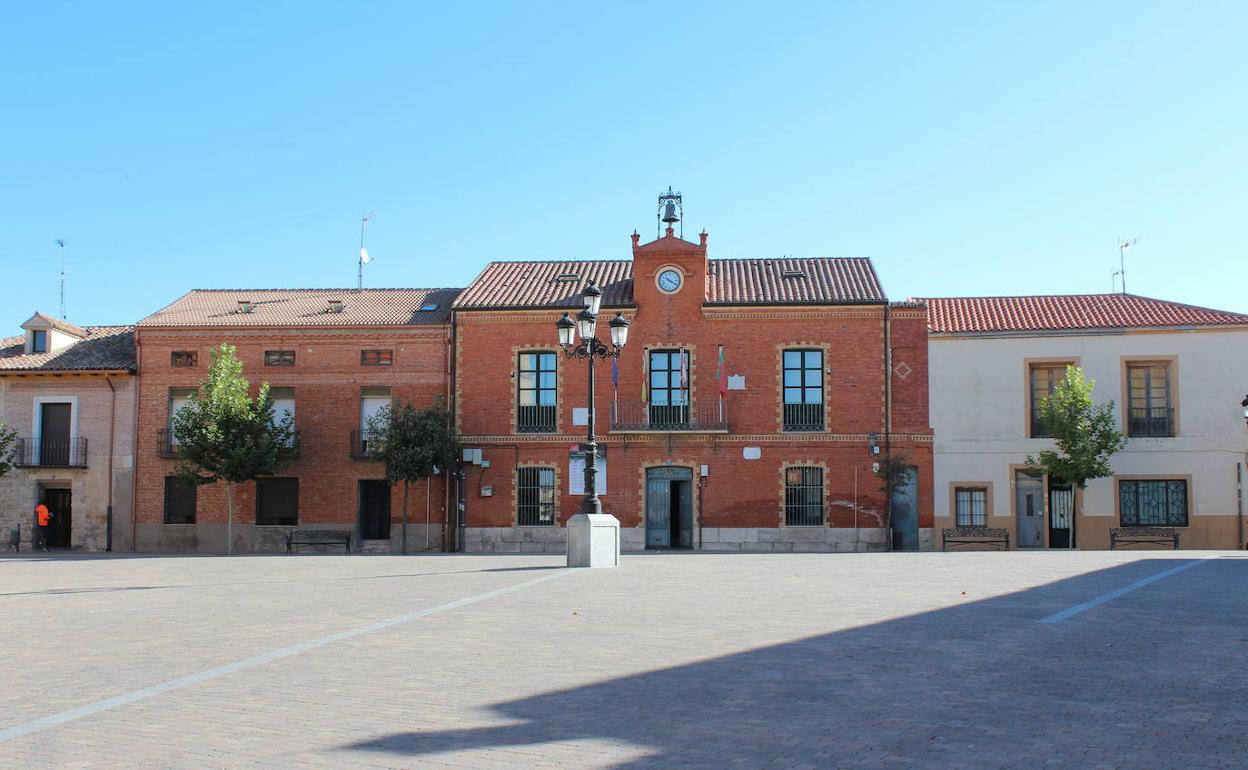 La Plaza Mayor de Cigales, donde se produjo el suceso.