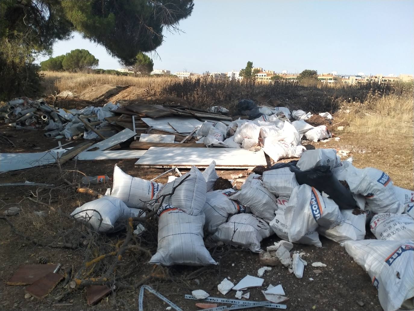 Imagen principal - Restos de basura en el entorno de Pinar de Jalón. 