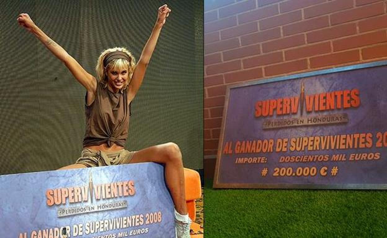 Miriam Sánchez cuando ganó 'Supervivientes' en 2008.