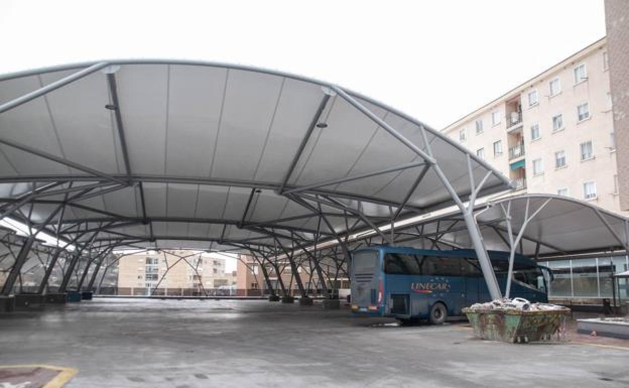 Instalaciones de la actual estación de autobuses de Segovia. 