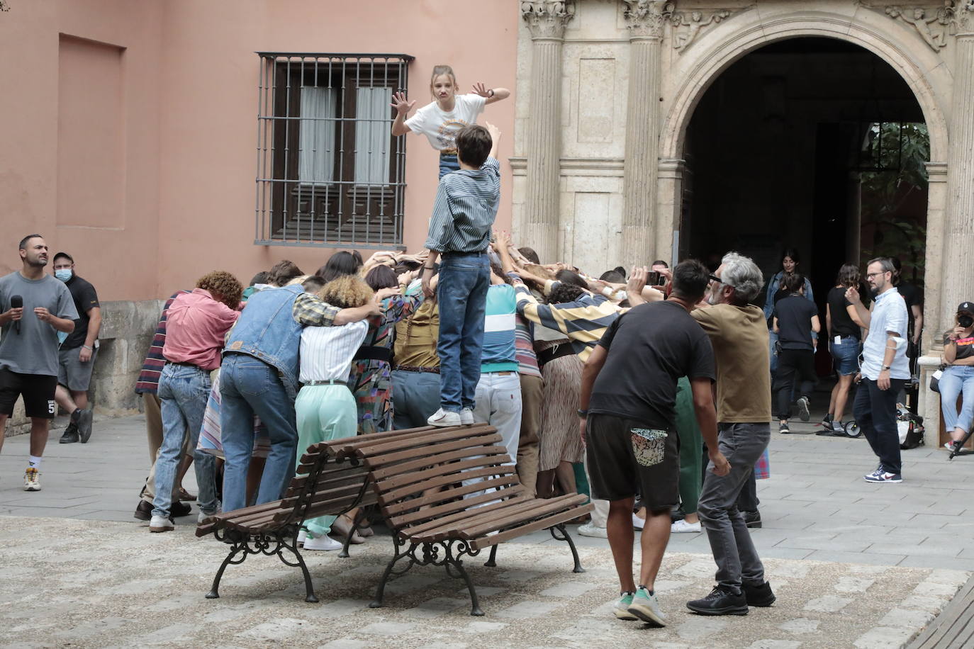 Momentos del rodaje del musica 'Voy a pasármelo bien'