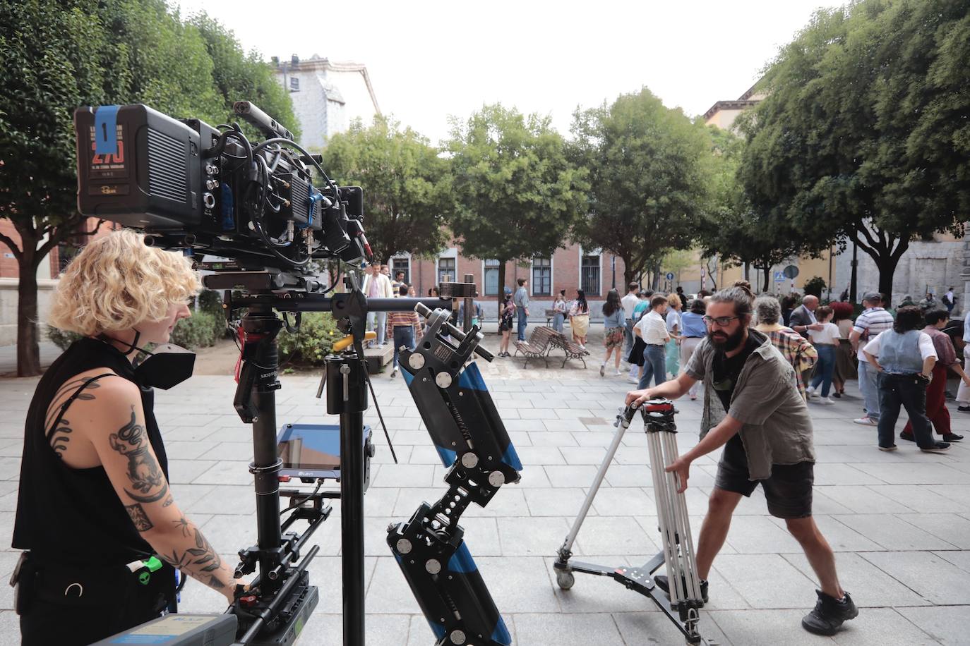 Momentos del rodaje del musica 'Voy a pasármelo bien'