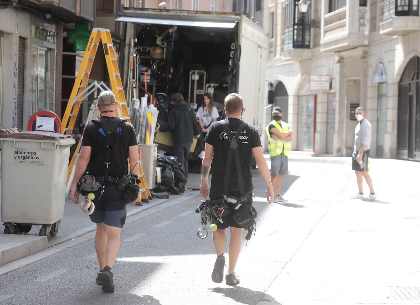 Momentos del rodaje del musica 'Voy a pasármelo bien'