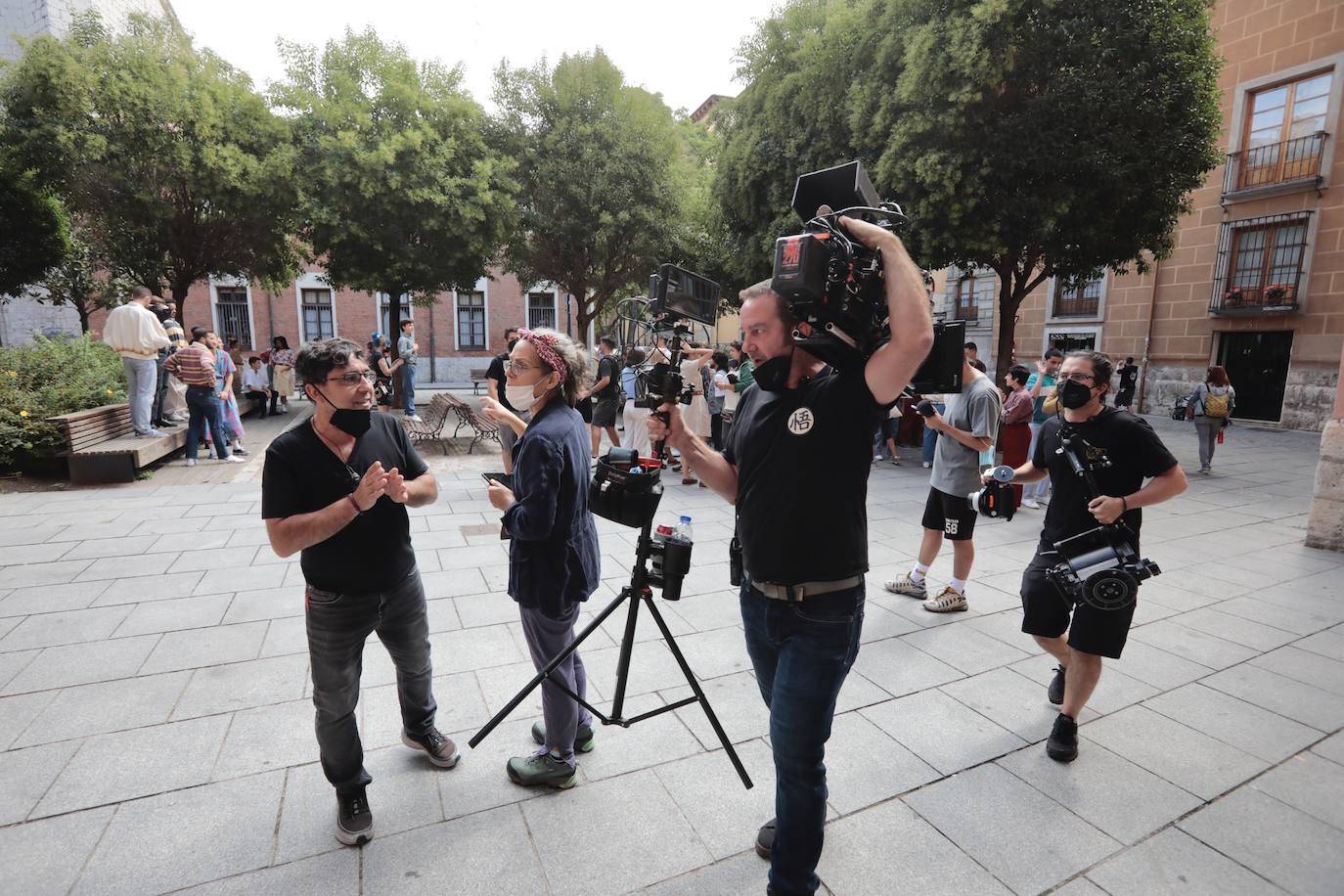 Momentos del rodaje del musica 'Voy a pasármelo bien'