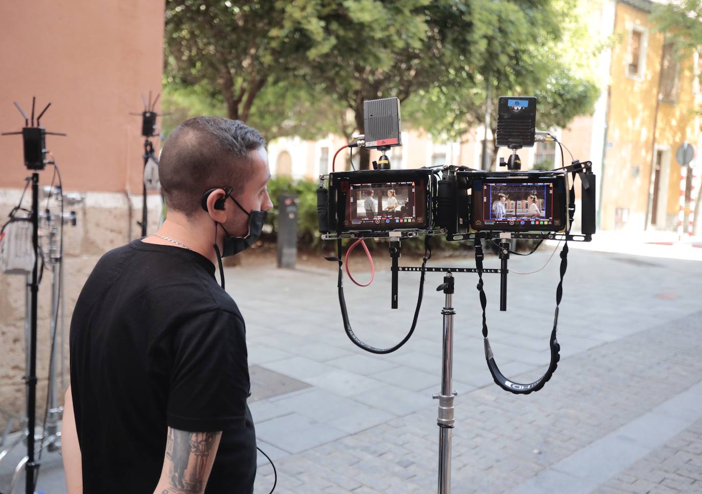 Momentos del rodaje del musica 'Voy a pasármelo bien'