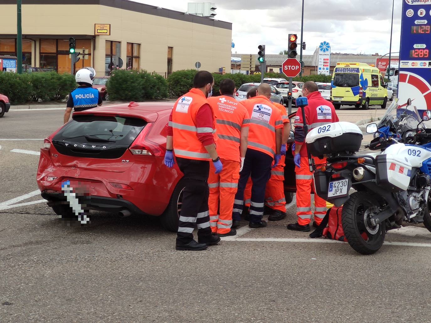 Accidente en la avenida Zamora.