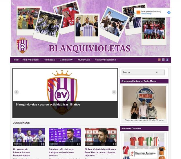La web de Blanquivioletas.com este verano