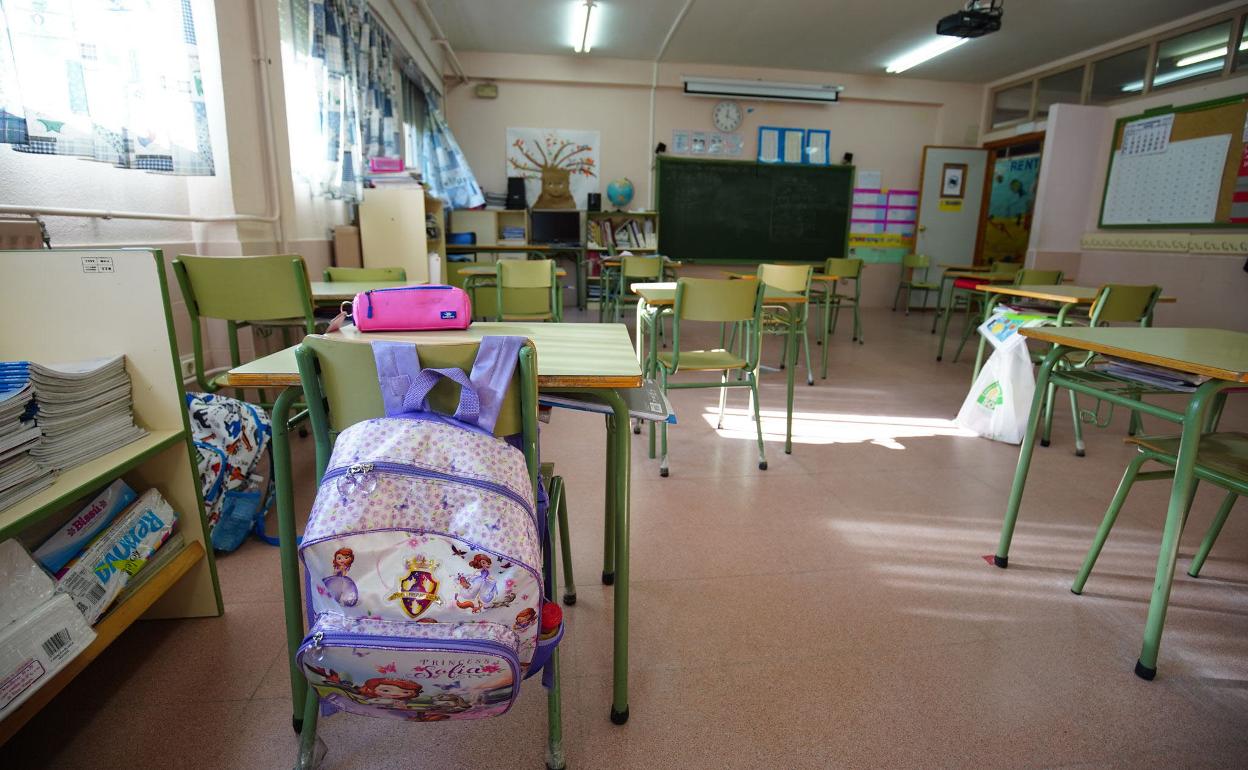 Aula en un colegio de Salamanca. 