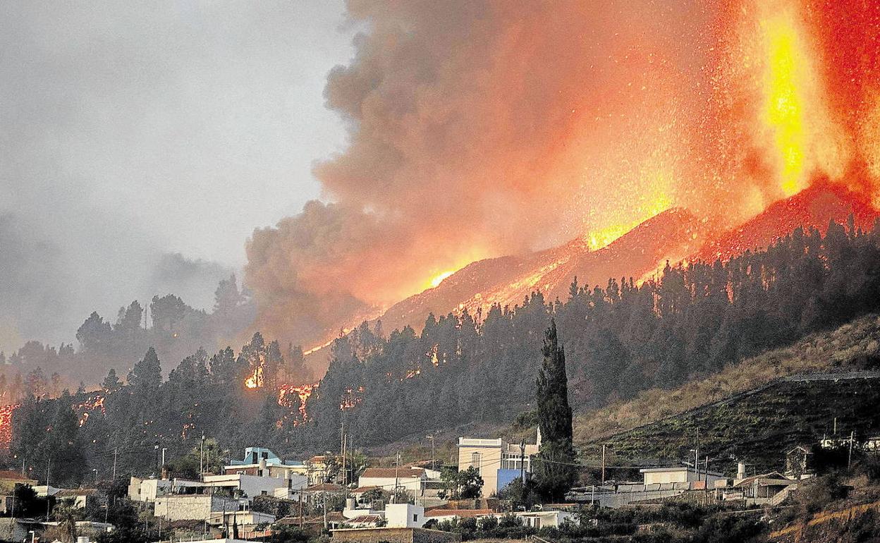 Erupcion del volcán de La Palma.