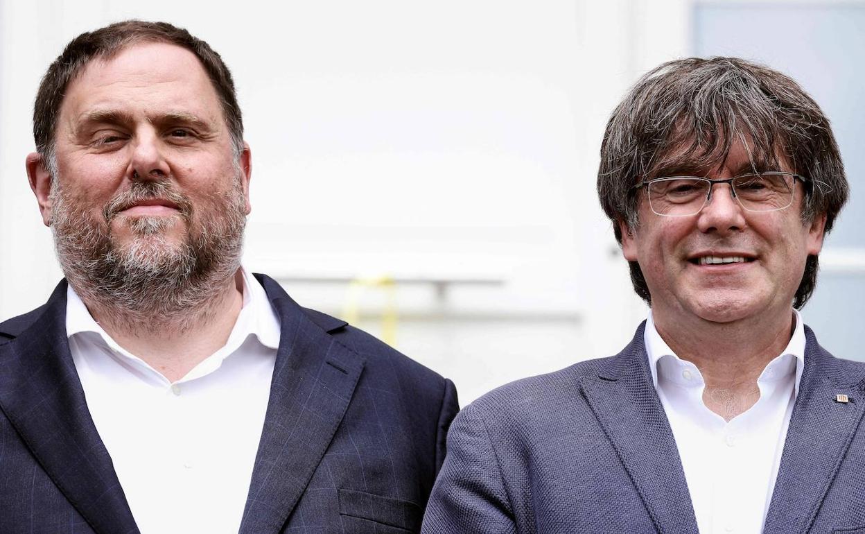 Oriol Junqueras y Carles Puigdemont.