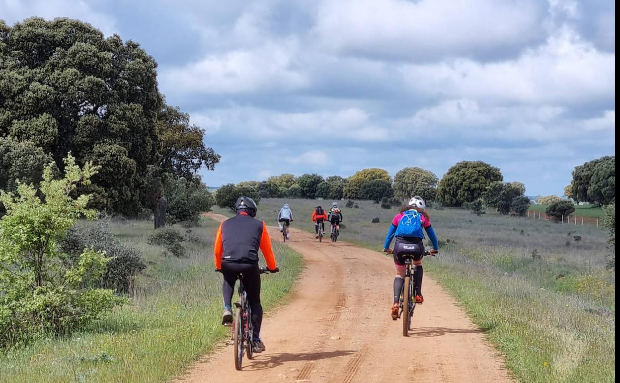 Carrascal de Barregas organiza una prueba para bicicletas BTT de la Cañada Real Burgalesa