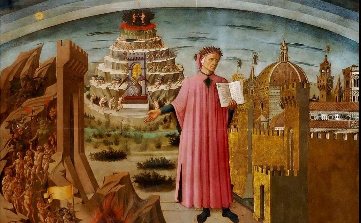 Ilustración sobre la 'Comedia del Arte', de Dante.