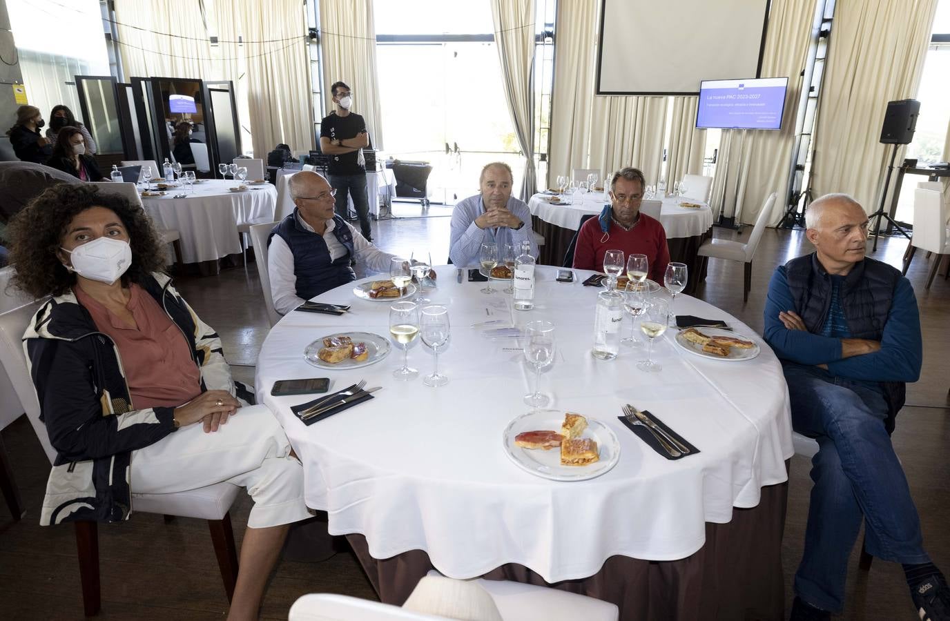 Nuria Ruiz (gerente de Asaja), M. Antonio Martín (Asaja), Juan Ramón Alonso (presidente de Asaja), Jerónimo Martín (Asaja) y Felipe Díez (Asaja).