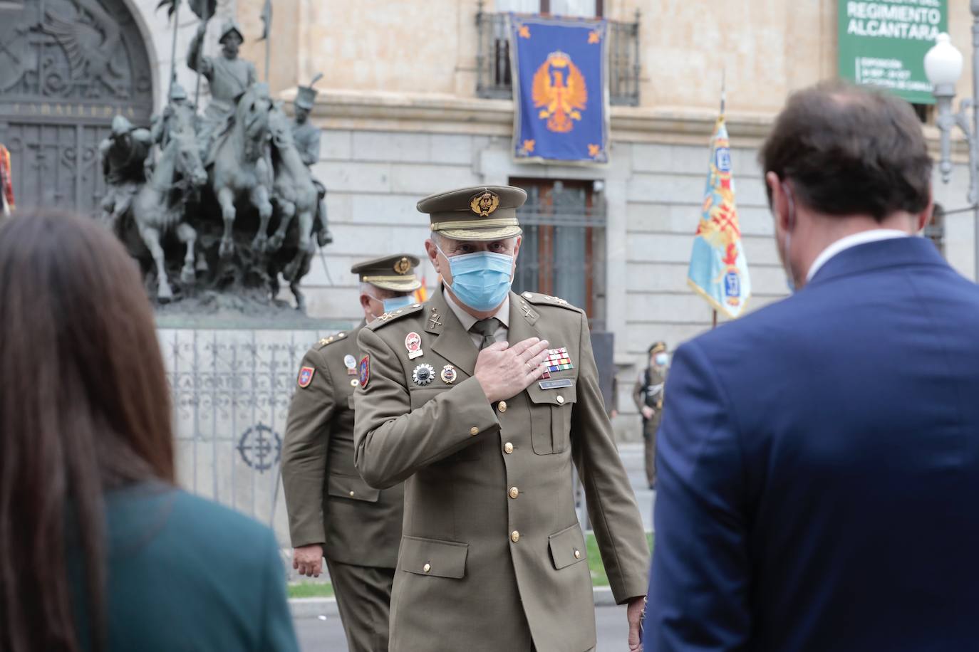 Acto del centenario de la gesta del regimiento Alcántara, en la Academia de Caballería.