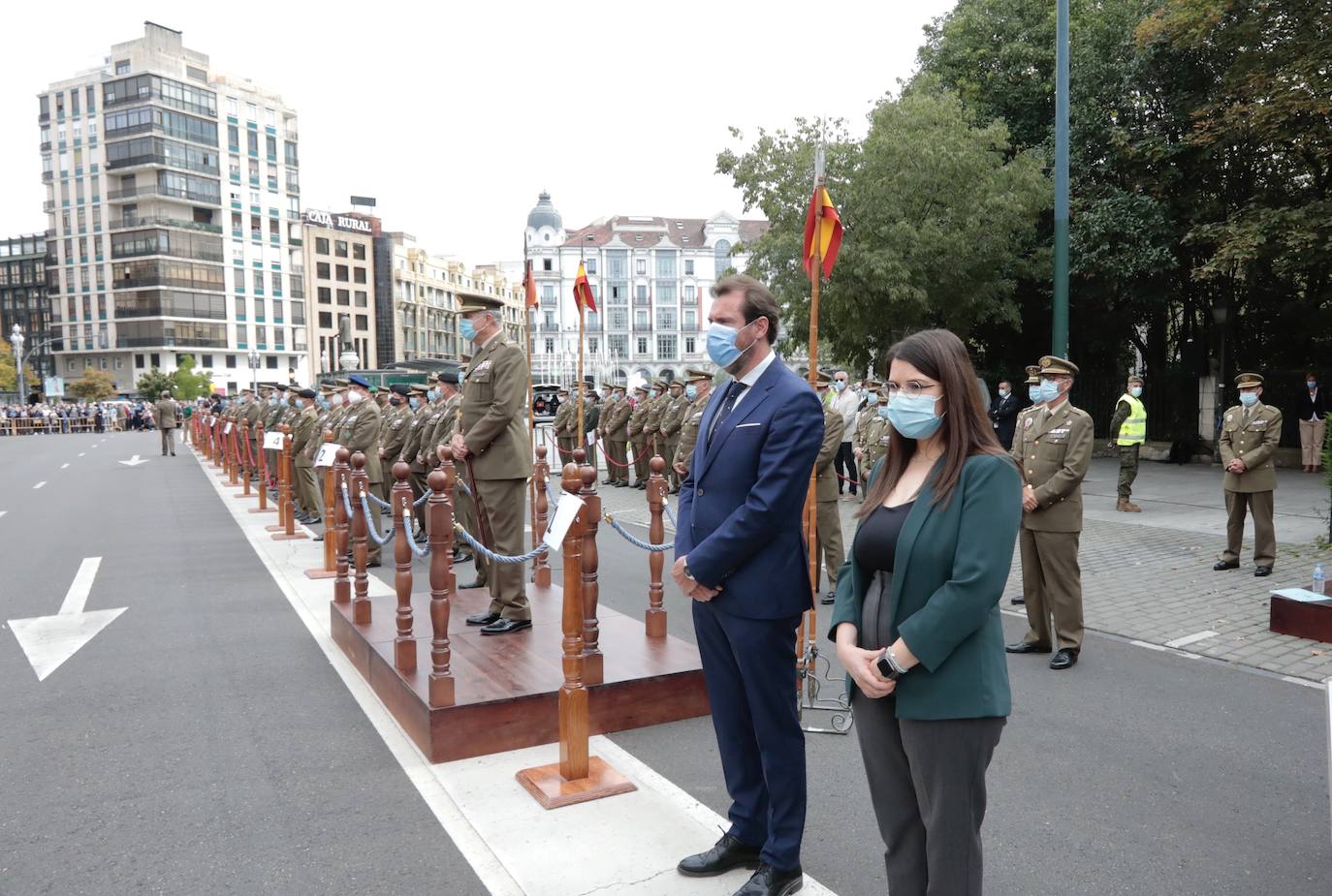 Acto del centenario de la gesta del regimiento Alcántara, en la Academia de Caballería.