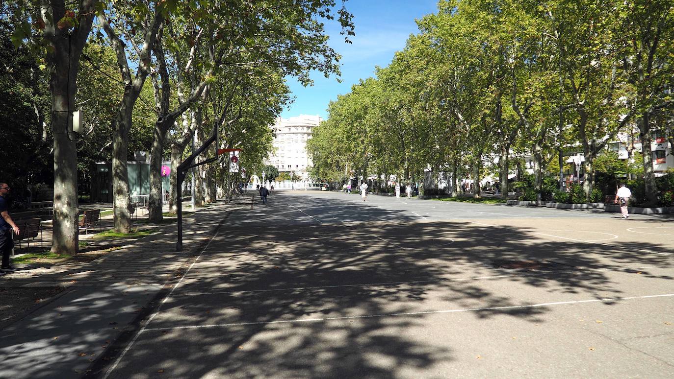 Detalles de una de las zonas del Campo Grande de Valladolid