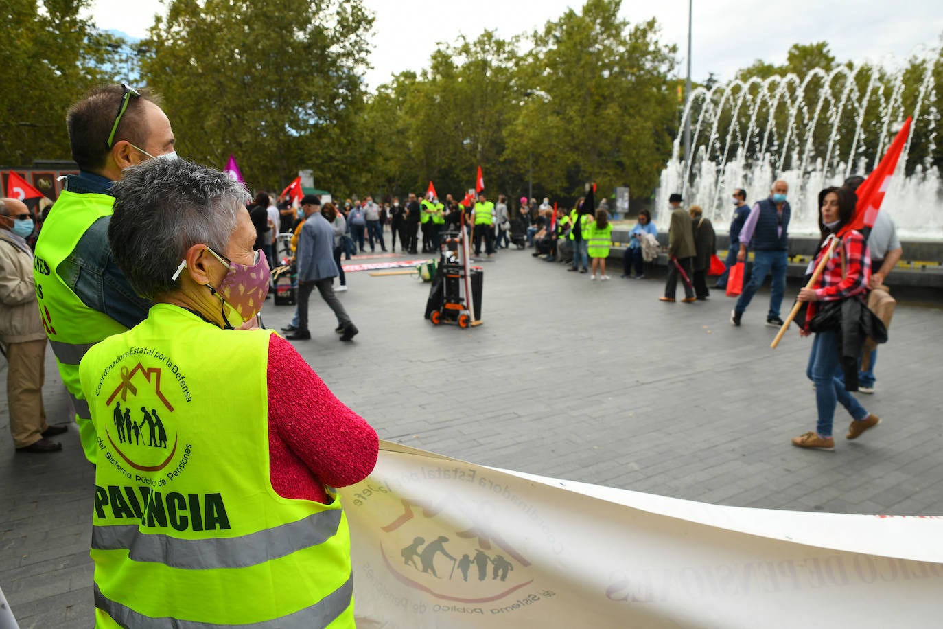 Fotos: Aspecto de la manifestación que arrancó bajo la estatua de Colón
