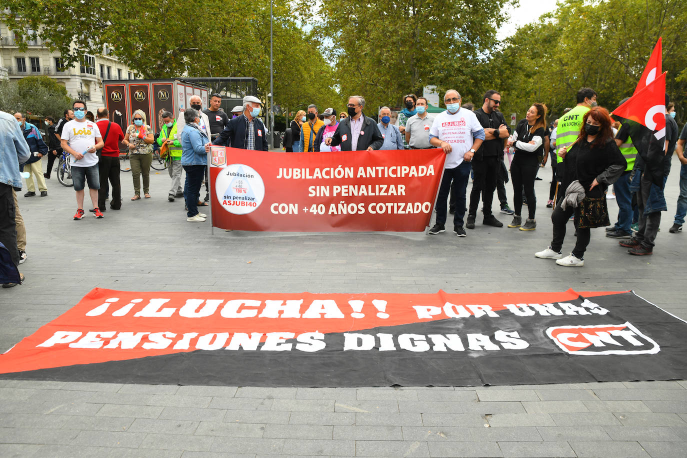 Fotos: Aspecto de la manifestación que arrancó bajo la estatua de Colón