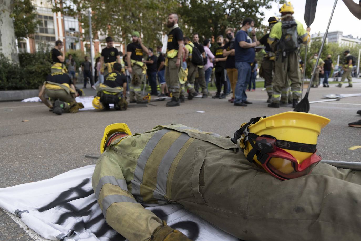 Fotos: Aspecto de la manifestación que arrancó bajo la estatua de Colón