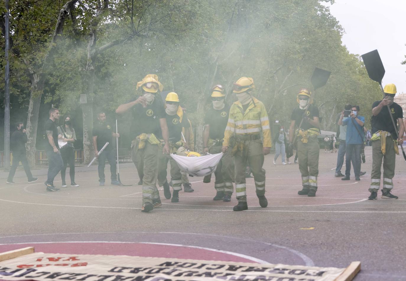 Fotos: Aspecto de la manifestación que arrancó bajo la estatua de Colón