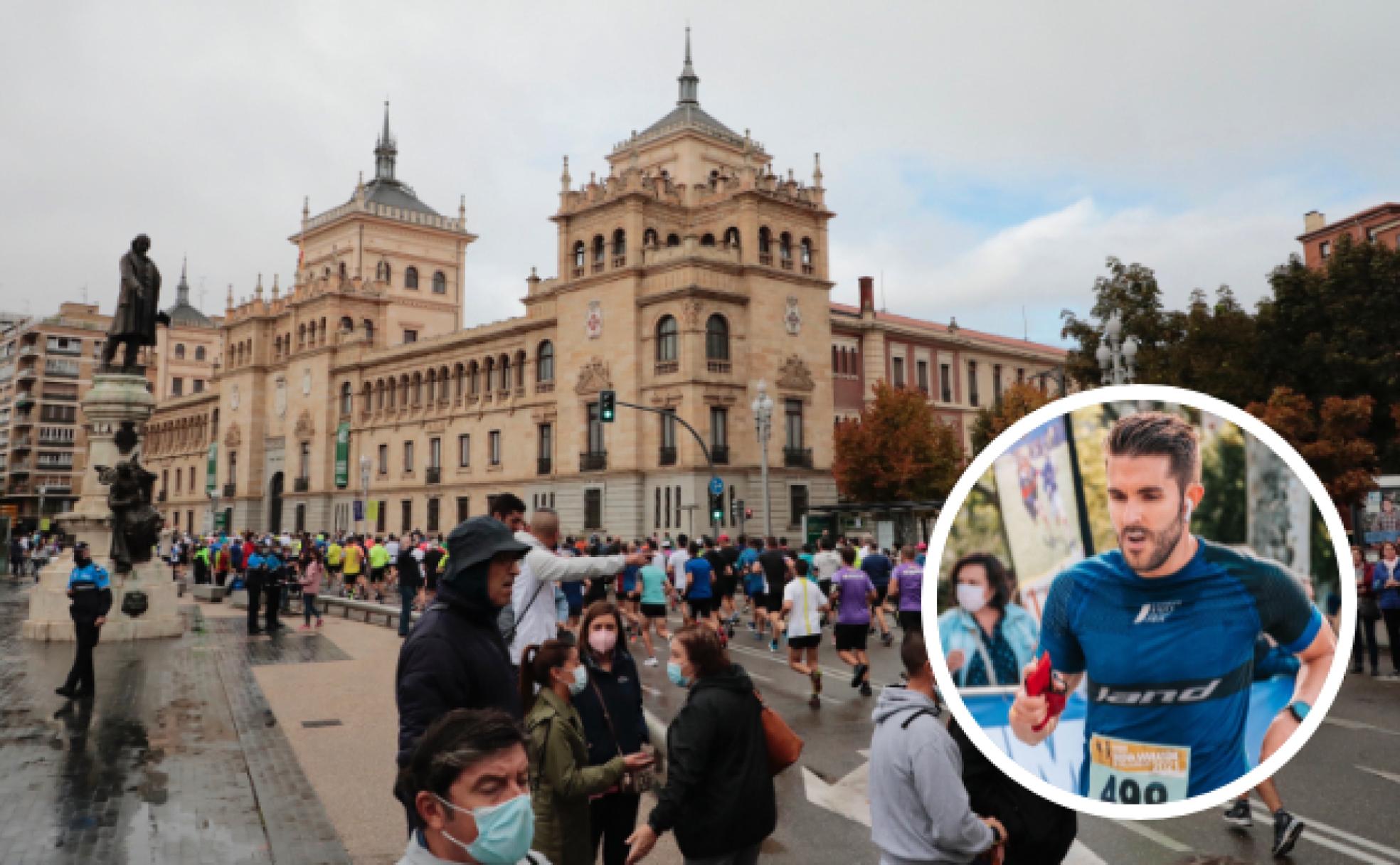 Salida de la carrera, junto la Academia de Caballería en la Plaza de Zorilla. 