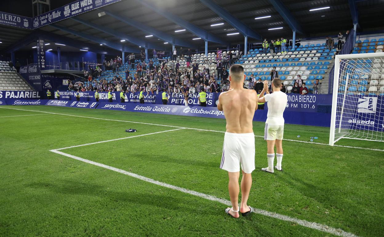 Fede San Emeterio y Weissman agradecen el apoyo de la afición desplazada a Ponferrada para animar al equipo