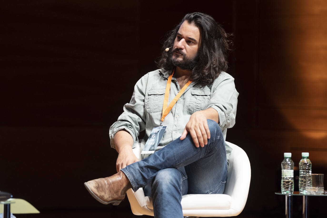 Manuel Jabois, en un momento de la mesa en la que ha participado del congreso. 