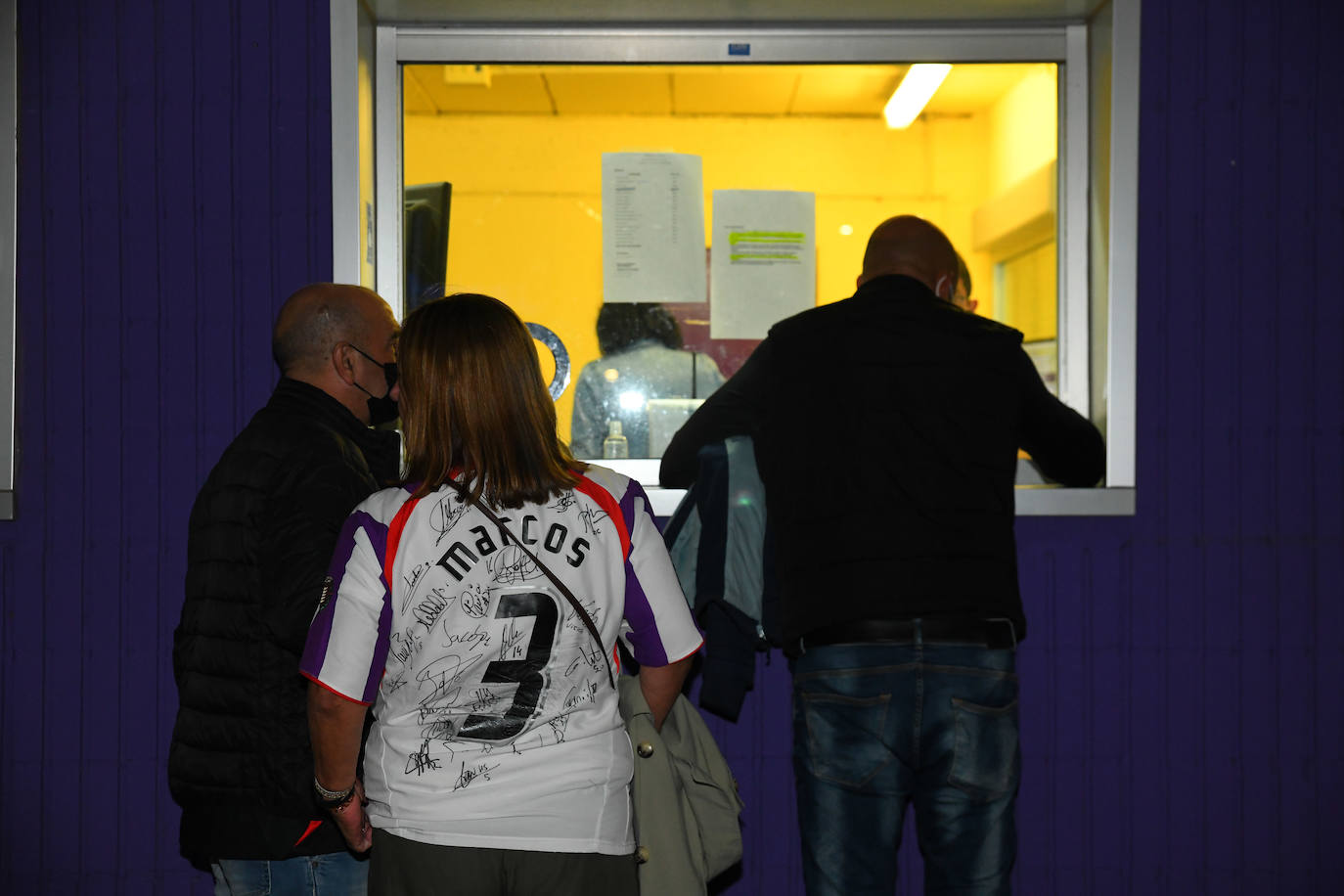 Aficionados vallisoletanos en el Zorrilla durante el encuentro contra el Málaga. 