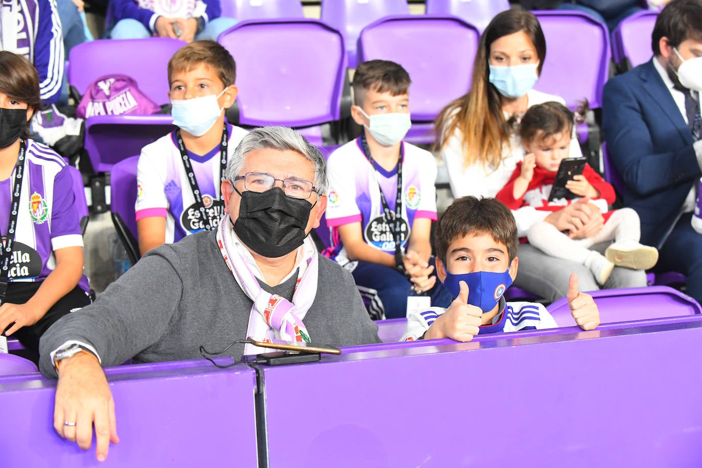 Aficionados vallisoletanos en el Zorrilla durante el encuentro contra el Málaga. 