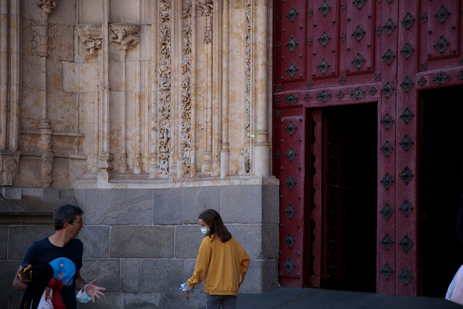 Las calles de Salamanca muestran un gran ambiente turístico con motivo del puente del 12 de octubre