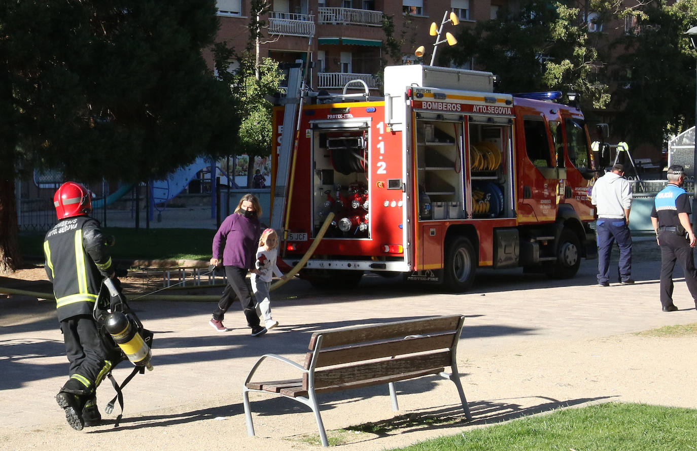 Incendio en una vivienda del barrio de la Albuera 
