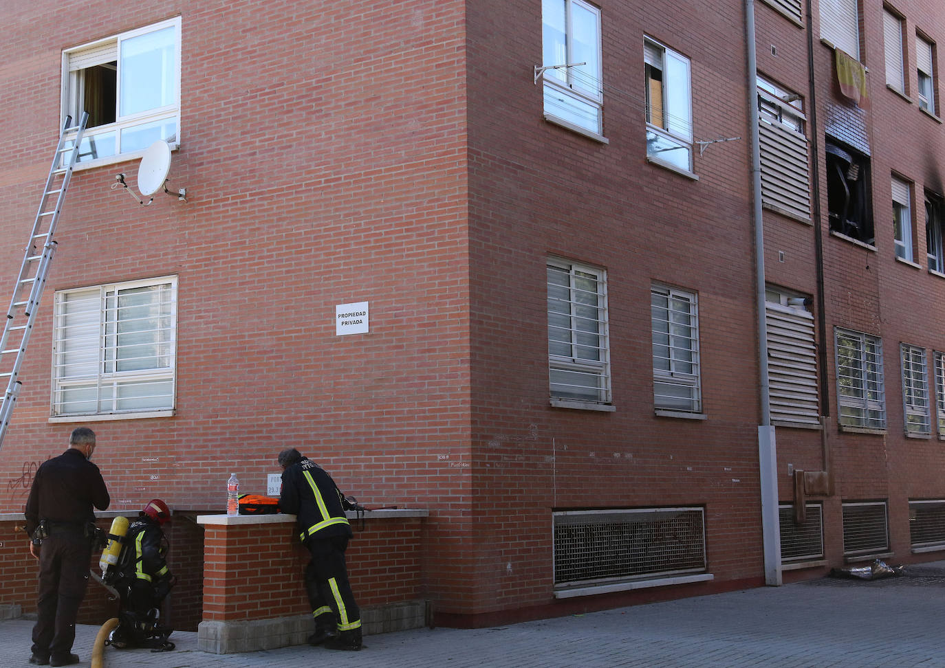 Incendio en una vivienda del barrio de la Albuera 