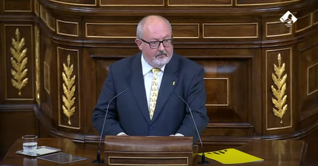 Joan Capdevila i Esteve durante su intervención en el Congreso. 
