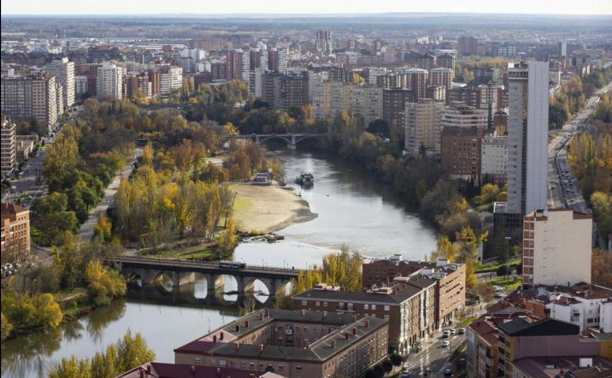 Vista de Valladolid desde el edificio Duque de Lerma. 