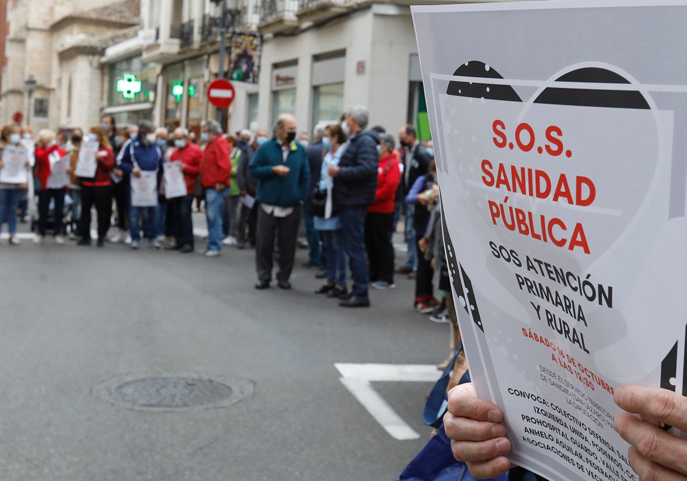 Manifestación en Palencia por la sanidad en el medio rural.