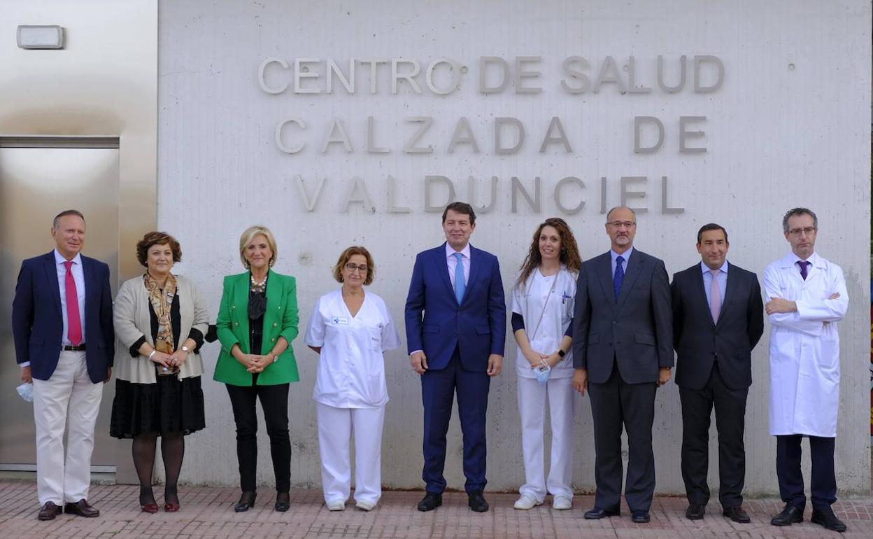 Fernández Mañueco inaugura el nuevo Centro de Salud de Calzada de Valdunciel. 