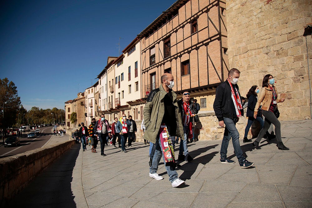 Ruta turística y gastronómica entre las aficiones de Unionistas y SD Logroñés para abrir la fiesta del fútbol popular