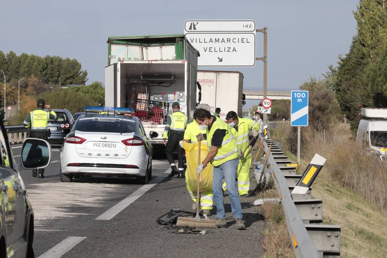 Fotos: Accidente mortal en la A-62 entre Tordesillas y Geria